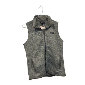 Patagonia Women’s Better Sweater Grey‎ Vest Fleece Full Zip Company Logo Size L